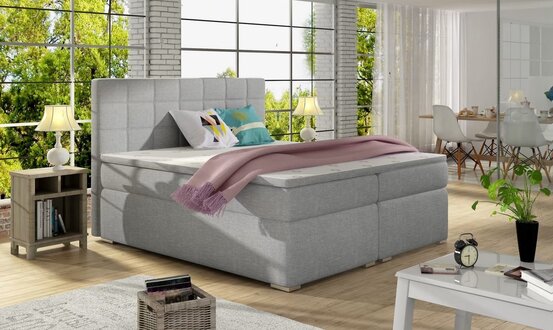 Box spring bed double bed marriage bed bed frame bed upholstered bed beds polyester immediately