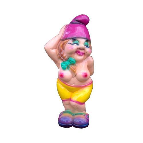 Decorative sculpture designed as a semi-naked dwarf figure 75cm K51