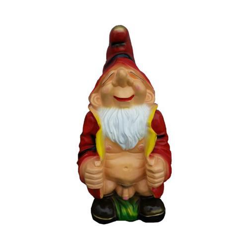 Colorful decorative sculpture designed as a semi-naked dwarf 65cm