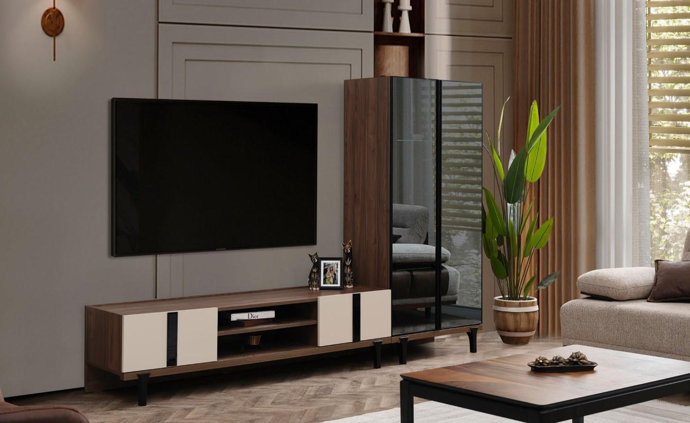 Designer living room set Noble TV stand Luxurious lowboard 2pcs