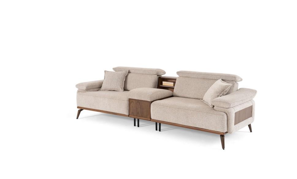 Living room four-seater luxurious upholstered sofa fabric couches textile furniture