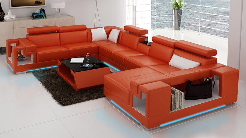 Leather Sofa Couch Living Area Corner Sofa Corner Set Design Modern U K 5001