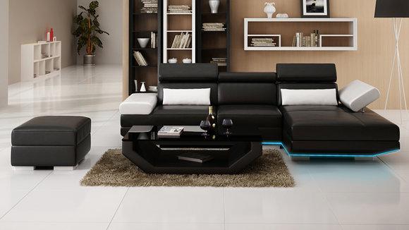 Leather sofa L-shape couch living corner sofa set design modern sofa K5009D