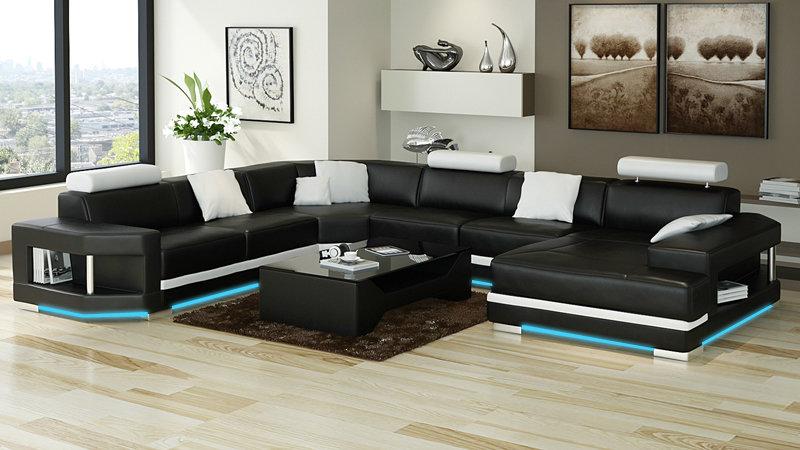 Leather Sofa Couch Living Area Corner Sofa Set Design Modern Sofa K5012