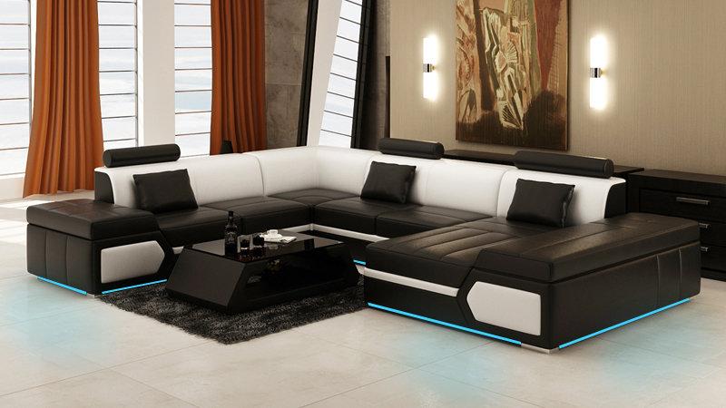 Leather Sofa Couch Living Area Corner Sofa Set Design Modern Sofa K5013