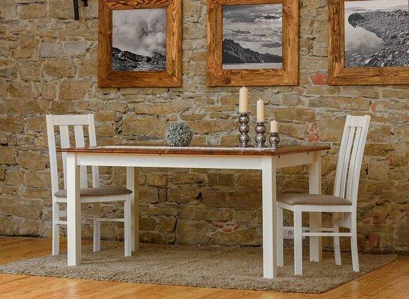 Country House Wooden Dining Table Wooden Tables 150/197cm Dining Room Extendable