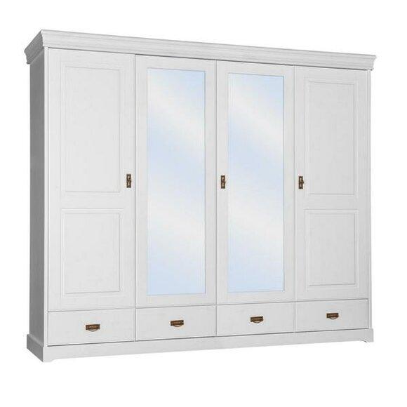 Wardrobe Country Style Shelf Cupboard Clothes Wardrobes Wood Furniture White