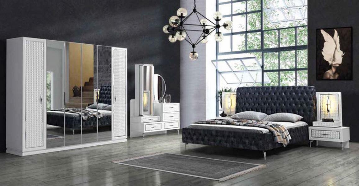 Bedroom bed nightstand dresser closet Chesterfield 5pcs.