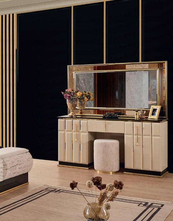 Dressing table dresser with mirror console dressers bedroom 2pcs.