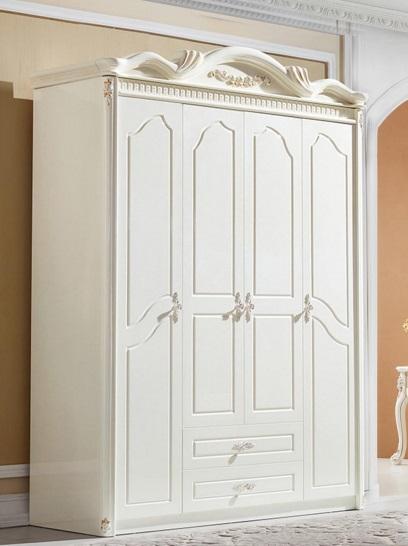 Classic Wardrobe Cabinet White Wardrobes Bedroom Wood New