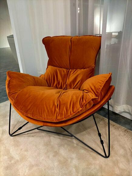 Luxury Chair Upholstery Cocktail Relax Lounge Club Chairs Furniture Design Armchair Orange