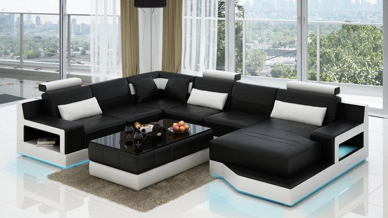 Leather Sofa Living Area Corner Sofa Corner Set Design Modern Sofa L6005