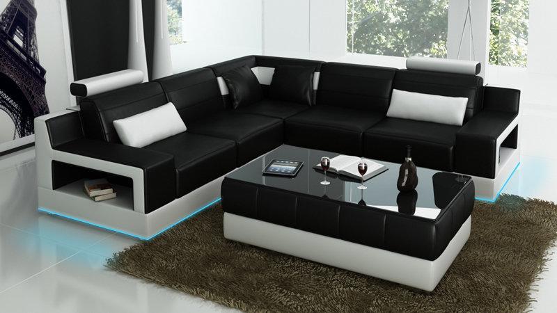 Leather sofa couch living room corner sofa corner set design modern sofa L6005B