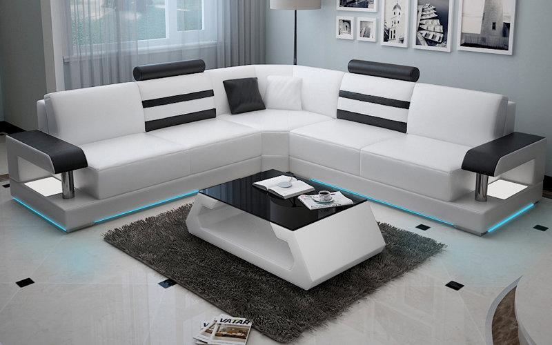 Leather sofa couch living room corner sofa corner set design modern sofa L6016B