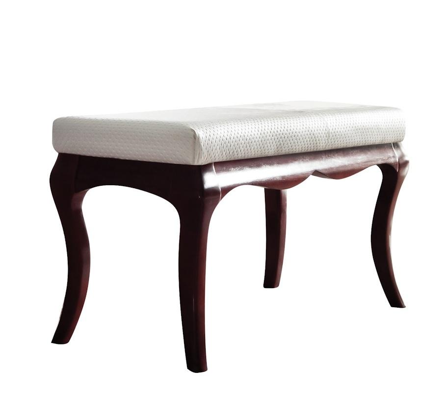 Wooden stool bench in art nouveau style italian furniture milano collection MI-Bench