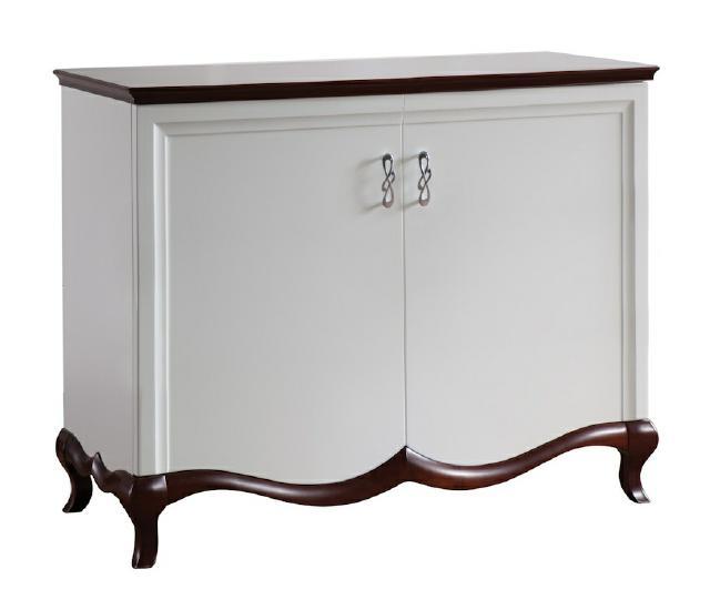 Classic wooden sideboard with 2 swing doors in art nouveau style italian furniture milano collection MI-K2