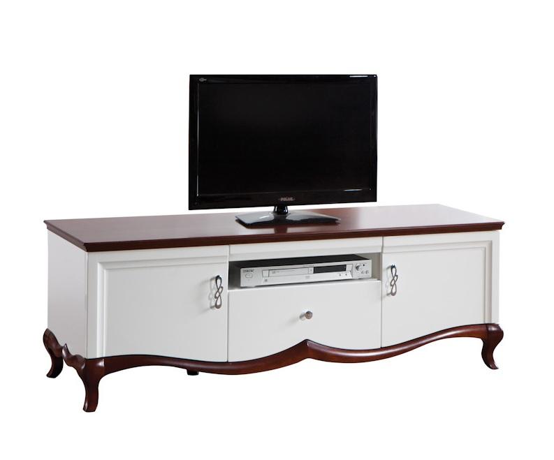 Wooden classic TV lowboard in art nouveau style italian furniture milano collection MI-RTVD