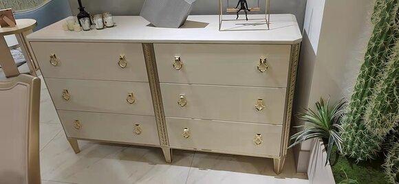 Dresser 160 cm chest of drawers bedroom furniture wood legs multifunctional Modern