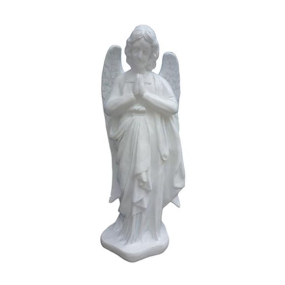 Full white colored decorative sculpture designed as a praying angel 110cm N79