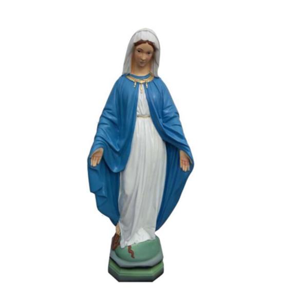 Holy decor figure designed as a standing mother mary in white blue dress 63cm N83