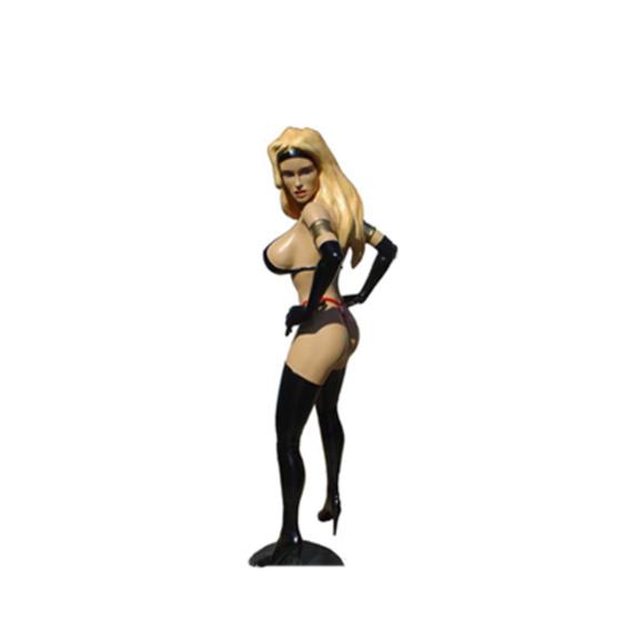 Decorative sexy figure designed as blond erotic stripper 85x116cm