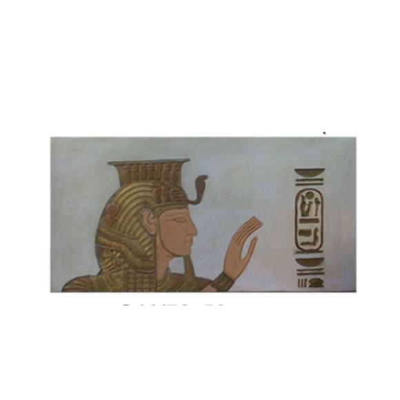 Decorative picture designed as an ancient egyptian picture with hieroglyphs 72x50cm O11