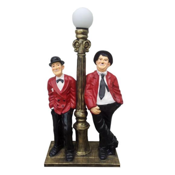 Lighting decor figure designed as flip & flap with a post lamp 110cm