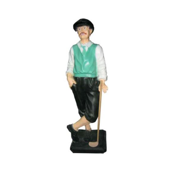 Decorative colorful sculpture designed as a standing golf player 60cm P11