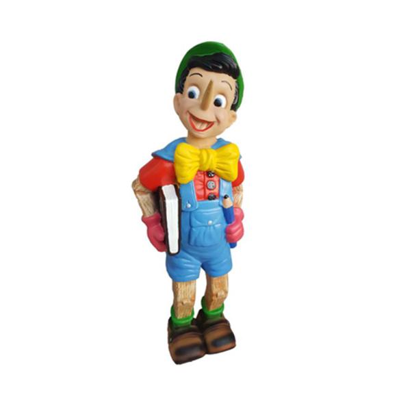 Colorful decorative sculpture designed as a pinocchio with a book 83cm P138