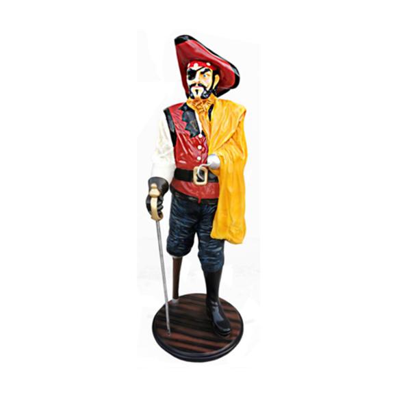 Decorative garden sculpture designed as an one-eyed pirate figure 185cm height