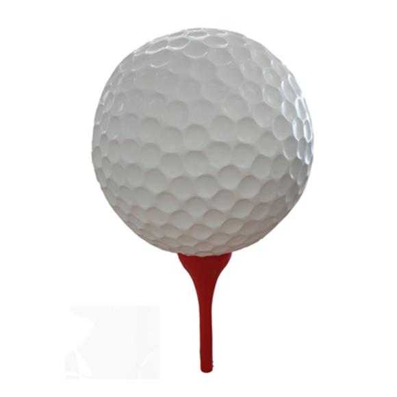 Decorative sculpture designed as gloss massive golf ball 120cm height