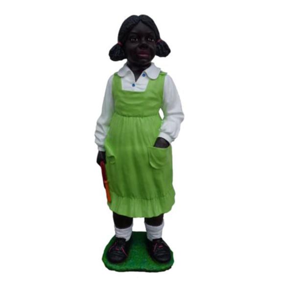 Colorful decorative sculpture designed as a little american girl figure 85cm P38