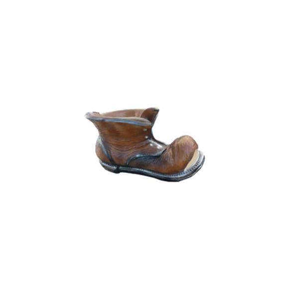 Gloss decorative figure designed as a brown colored shoe 40cm P62