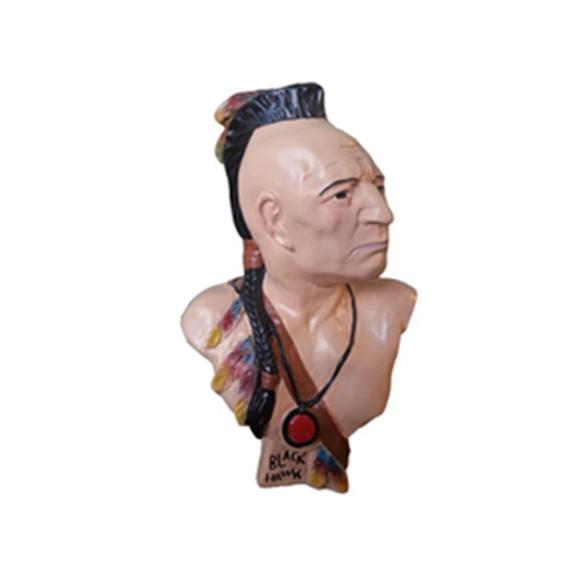 Decorative figure designed as an native american indian bust 41cm