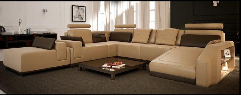 Modern Corner Sofa Couch Upholstery Leather Design Sofa Set Living Room PH3011