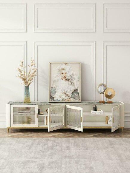 Design Sideboard TV High Gloss Low Board Dresser Cabinet New Premium Living Room Furniture