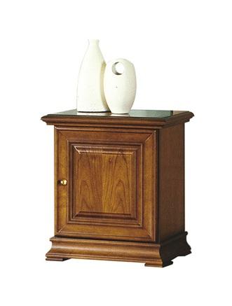 Classic wooden country style bedside table with a swing door model - R-SZN L