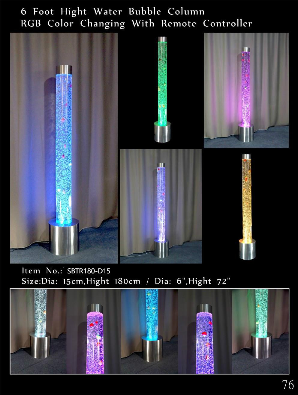 Water Column Columns Water Bubble Columns 180cm Decorative Fish Led Illuminated Water