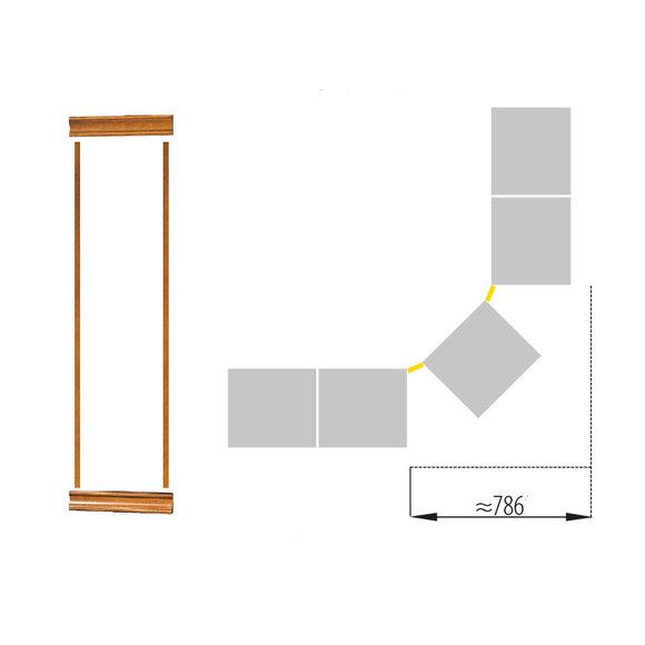 Classic crown end set for bookcase cabinet system SE-LN-S507