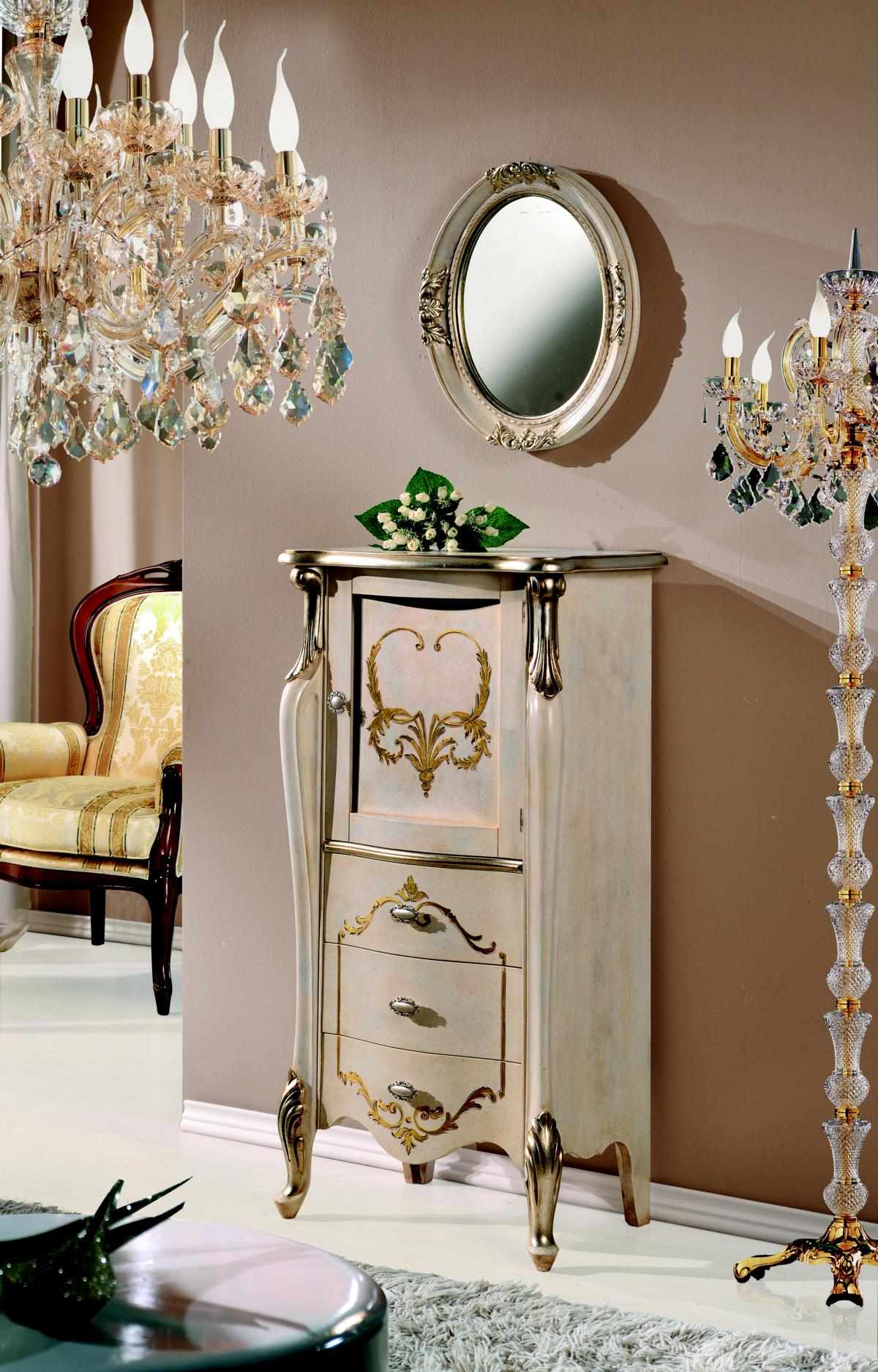 Chic chest of drawers Italian furniture baroque style living room chests of drawers sideboard new