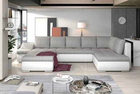 Designer sofa corner sofa fabric sofa bed function sofa textile corner couch couch immediately