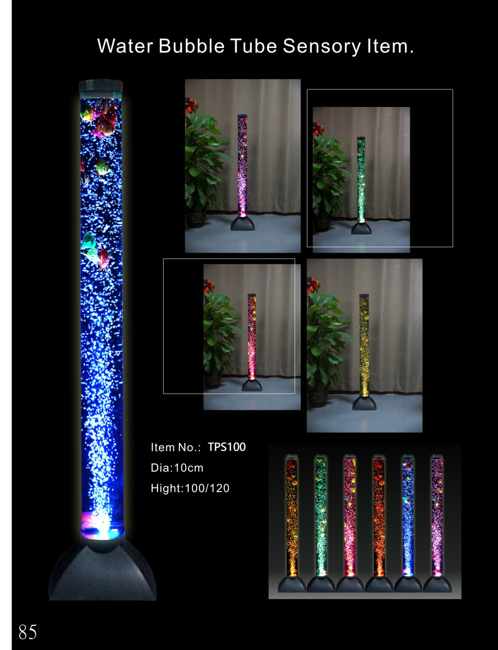 LED water column 120cm light clear fish decoration standing lamp color change