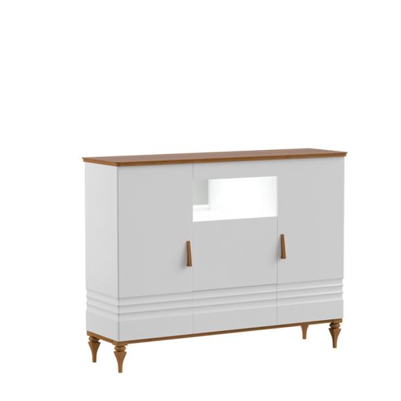 Living room wooden sideboard with switch doors in art nouveau style italian furniture Torino collection TO-KBD