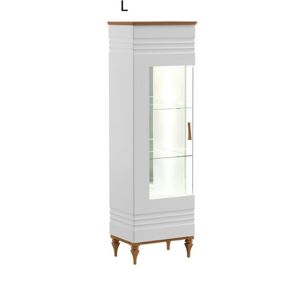 Living room wooden showcase with swing doors in art nouveau style italian furniture Torino collection TO-W1