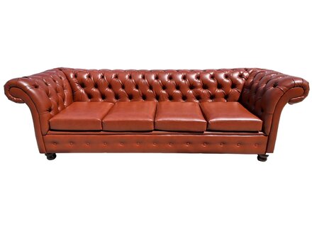 Sofa 4 Seat Couch Sofas Couches Chesterfield Design Four Seater Faux Leather Immediately