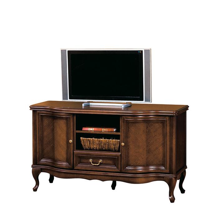 Classic wooden TV lowboard with 2-swing doors, a sliding drawer & 2-shelves italian furniture wersal collection model - W-RTV