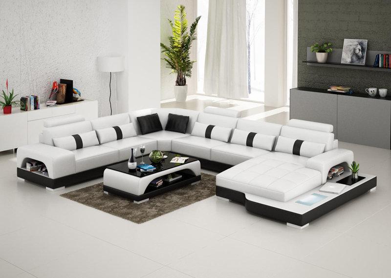 Leather Sofa Living Area Corner Sofa Corner Set Design Modern Sofa G8015 New