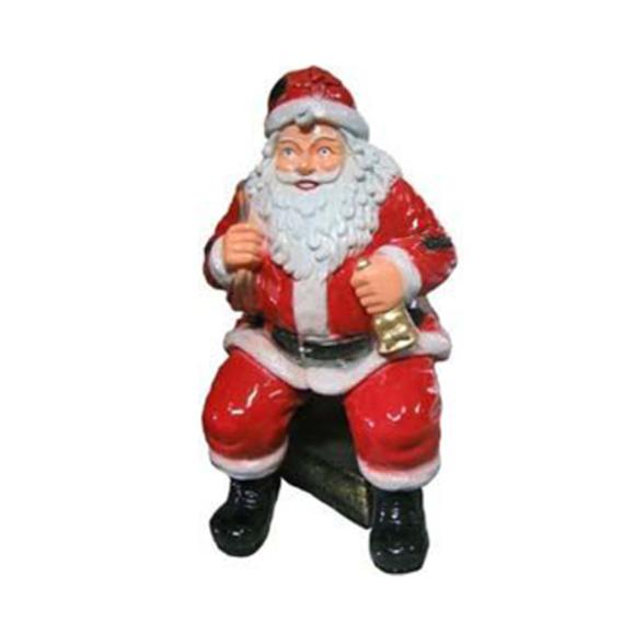 Decorative sculpture designed as a sitting drinking santa claus figure 80cm