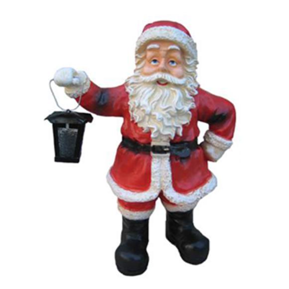 Christmas decorative sculpture designed as a standing santa claus with a lamp 49cm