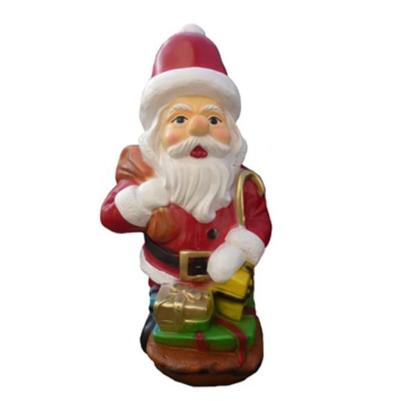 Christmas decorative sculpture designed as a colorful santa claus with presents 70cm